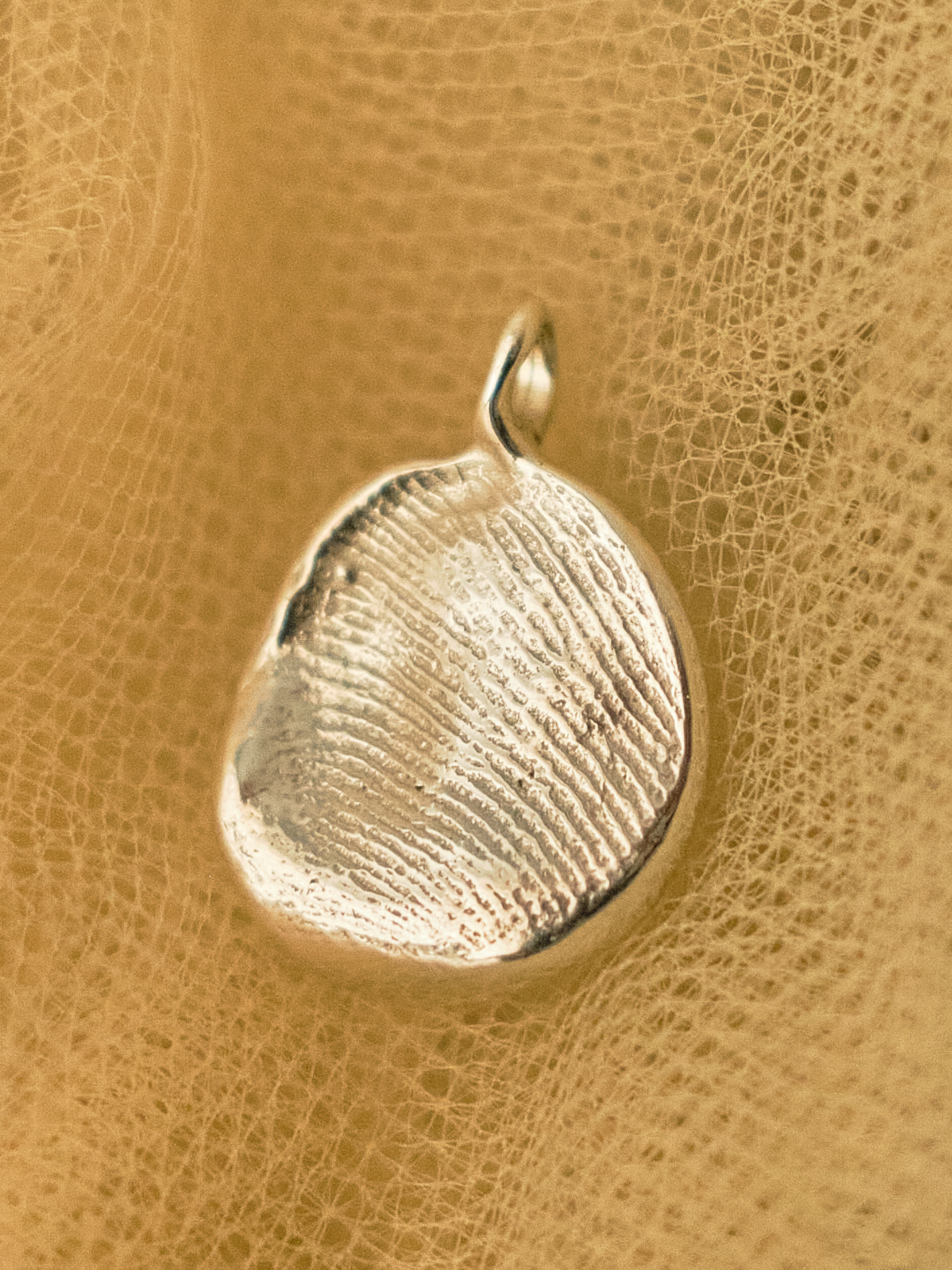 Customized Silver Fingerprint Pendant